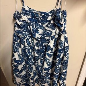 Express Blue and White Paisley Camisole